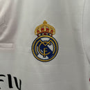Conjunto Kit Infantil Real Madrid Home 2014/15 - Adidas Retrô - Branca/Preta