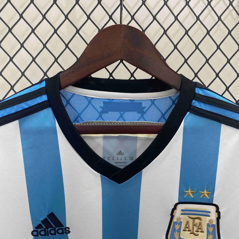 Camisa Seleção Argentina Home 2014/15 - Adidas Retrô Masculina - Branca/Azul