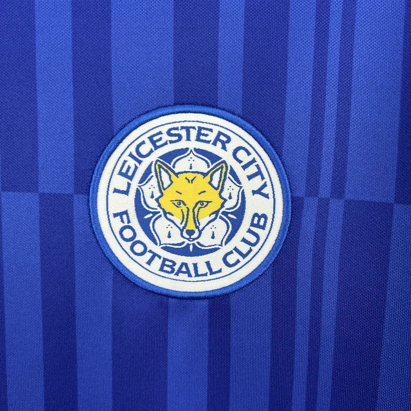 Camisa Leicester City Home 2016/17 - Puma Retrô Masculina - Azul/Dourada