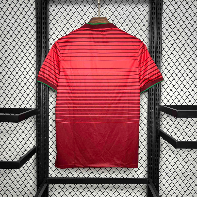 Camisa Seleção Portugal Home 2014/15 - Nike Retrô Masculina - Vermelha/Verde