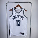 Camisa Regata NBA Brooklyn Nike Harden N°13 - Branca/Preta