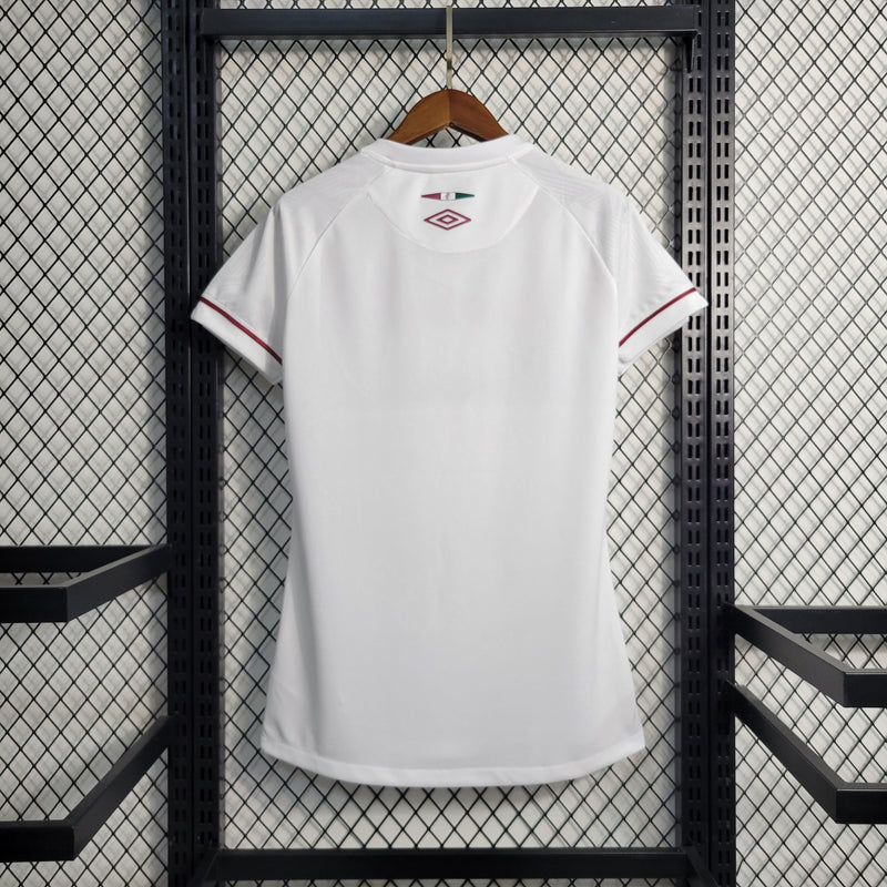 Camisa Fluminense Away 2023/24 - Umbro Torcedor Feminina - Branca/Verde