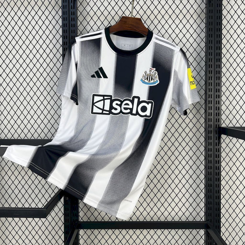 Camisa NewCastle Home 2025/26 - Adidas Torcedor Masculina - Preta/Branca