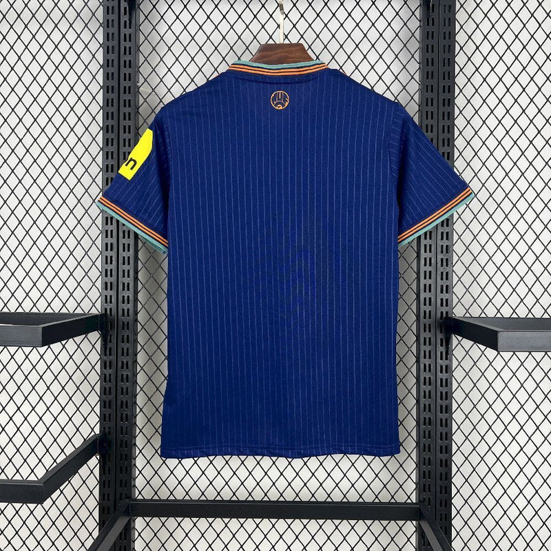 Camisa NewCastle Third 2025/26 - Adidas Torcedor Masculina - Azul/Laranja