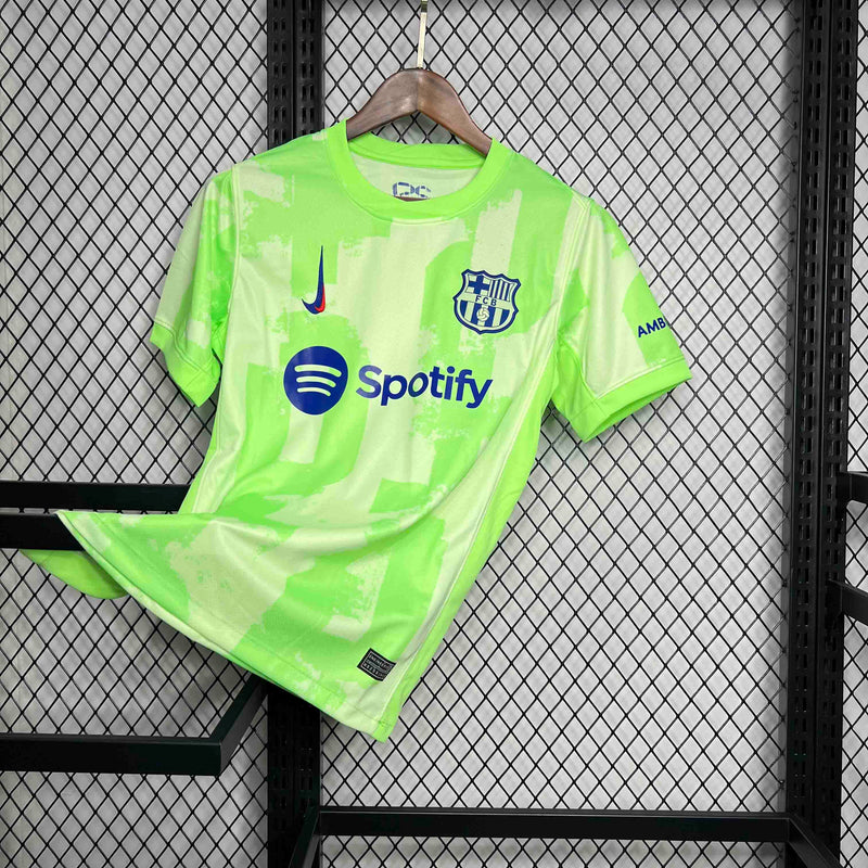 Camisa Barcelona Third 2024/25 - Nike Torcedor Masculina - Verde/Azul