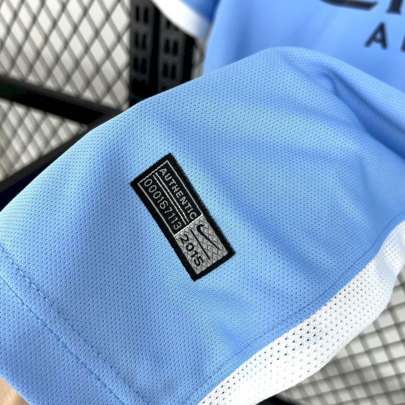 Camisa Manchester City Home 2015/16 - Nike Retrô Masculina - Azul/Branca