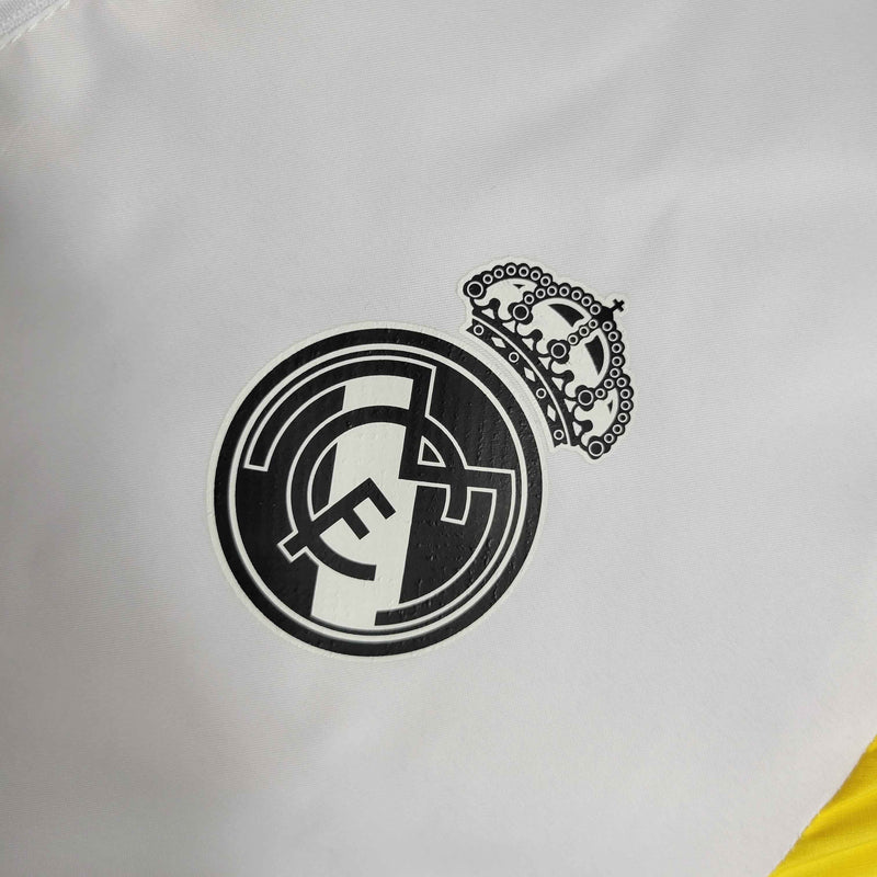 Jaqueta Corta Vento Real Madrid Adidas - Branca/Azul