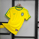 Camisa Pronta Entrega Seleção Brasil Home 1998/99 - Nike Retrô Masculina - Amarela/Verde