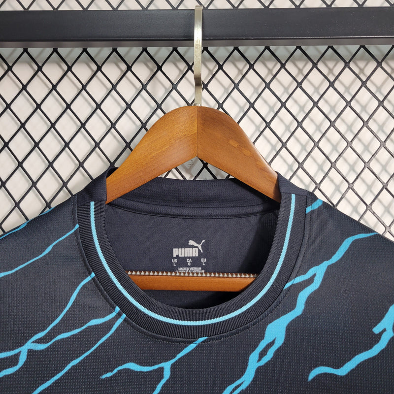 Camisa Manchester City Third 2023/24 - Puma Torcedor Masculina - Azul/Vermelha