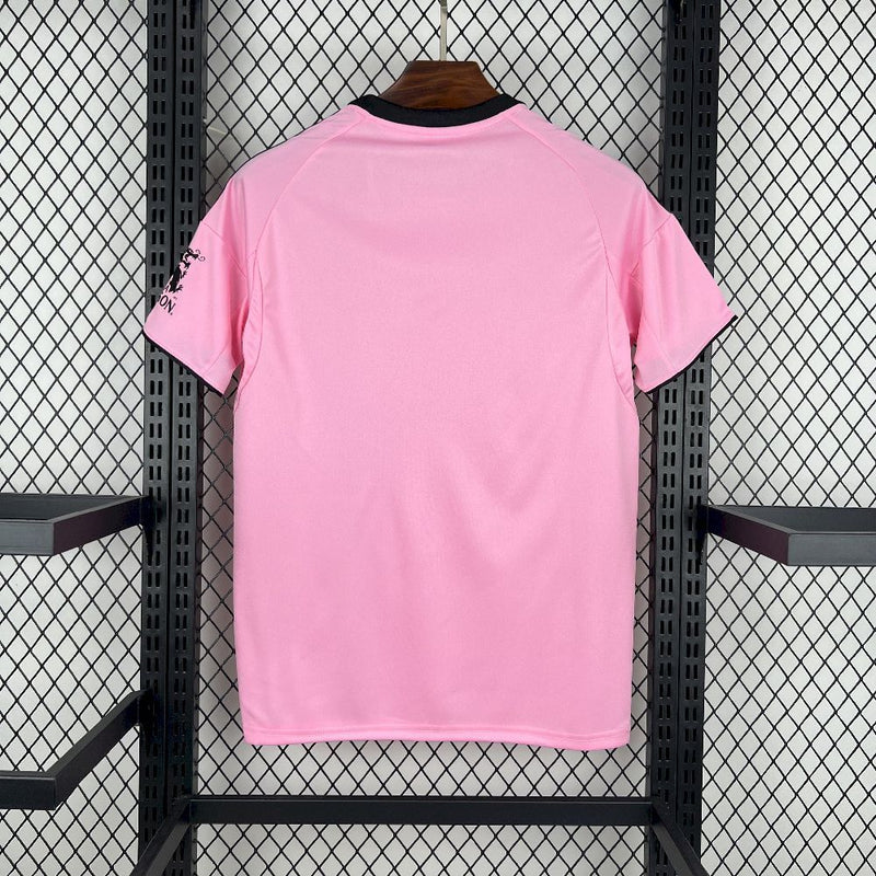 Camisa Leicester City Away 2025/26 - Adidas Torcedor Masculina - Rosa/Preta