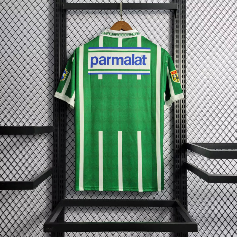 Camisa Palmeiras Home 1993 - Rhumell Retrô Masculina - Verde/Branca