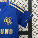 Conjunto Kit Infantil Chelsea Home 2012/13 - Adidas Retrô - Azul/Dourada