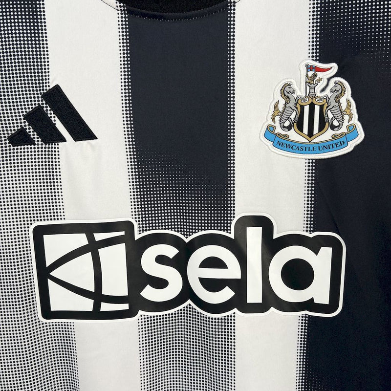 Camisa NewCastle Home 2025/26 - Adidas Torcedor Masculina - Preta/Branca