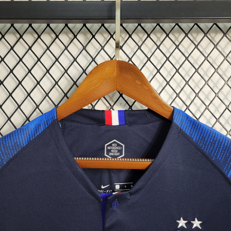 Camisa Manga Longa Seleção França Home 2018 - Nike Retrô Masculina - Azul