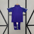 Conjunto Kit Infantil Fiorentina Home 1998/99 - Fila Retrô - Roxa/Branca