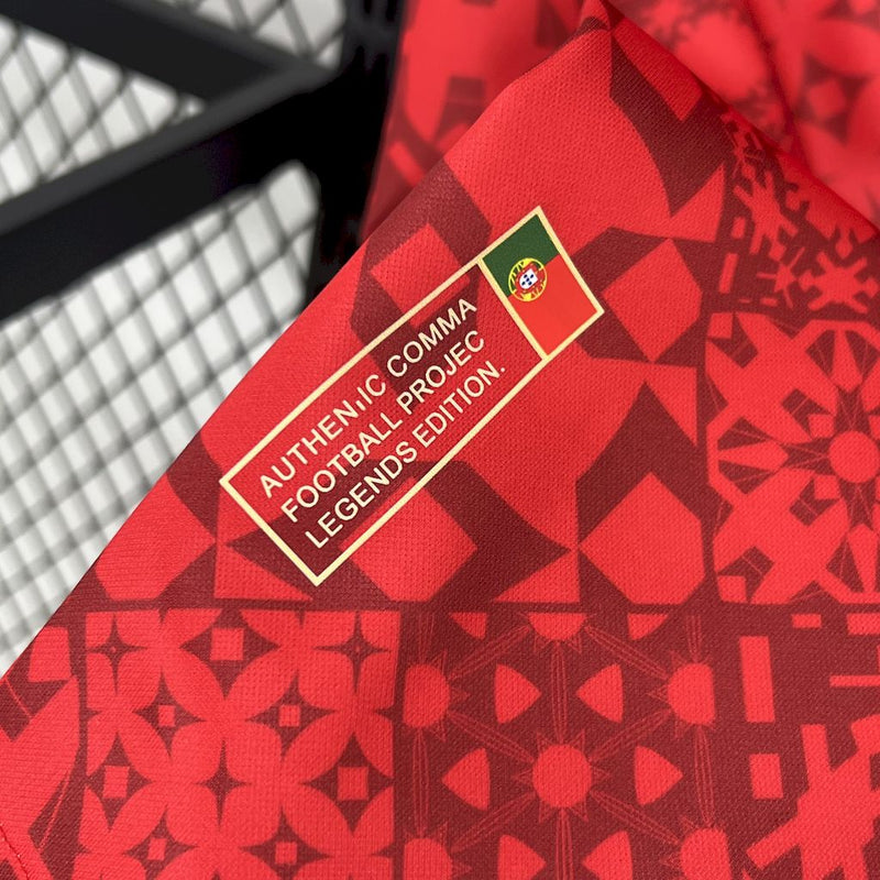 Camisa Seleção Portugal 2025/26 - Comma Torcedor Masculina - Vermelha/Verde