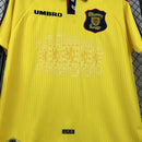 Camisa Seleção Escócia Away 1996\98 - Umbro Retrô Masculina - Amarela/Preta
