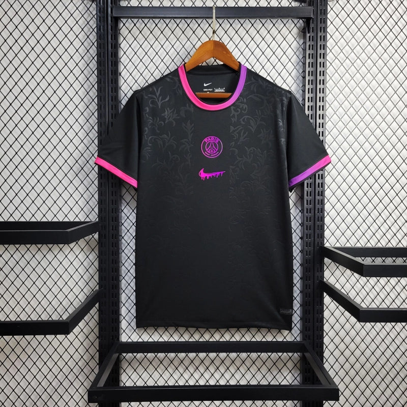 Camisa PSG Edição Black 2024/25 - Nike Torcedor Masculina - Preta/Roxa