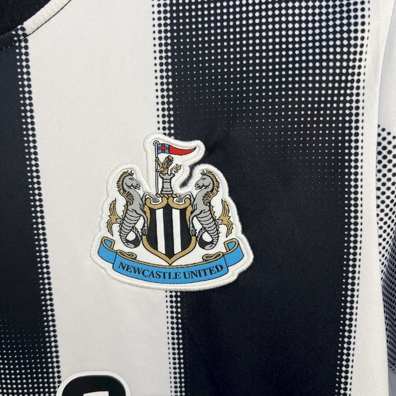 Camisa NewCastle Home 2025/26 - Adidas Torcedor Masculina - Preta/Branca