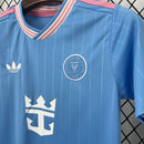 Conjunto Kit Infantil Inter Miami Third 2025/26 - Adidas Torcedor - Azul/Rosa