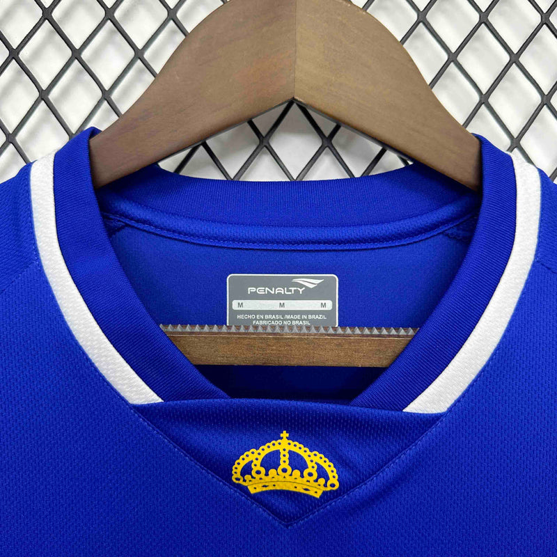 Camisa Cruzeiro Home 2015/16 - Penalty Retrô Masculina - Azul/Branca