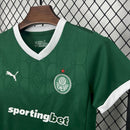 Conjunto Kit Infantil Palmeiras Home 2025/26 - Puma Torcedor - Verde/Branca