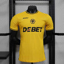 Camisa Wolves Home 2024/25 - Sudu Jogador Masculina - Amarela/Preta