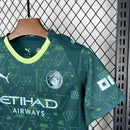 Conjunto Kit Infantil Manchester City Four 2025/26 - Puma Torcedor - Verde