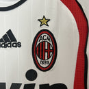 Conjunto Kit Infantil AC Milan Away 2006/07 - Adidas Retrô - Branca/Vermelha