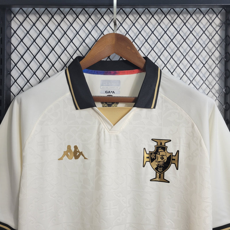 Creme Bege/Dourada-Kappa-Edição Especial lll-22/23-Vasco-Torcedor-Polo