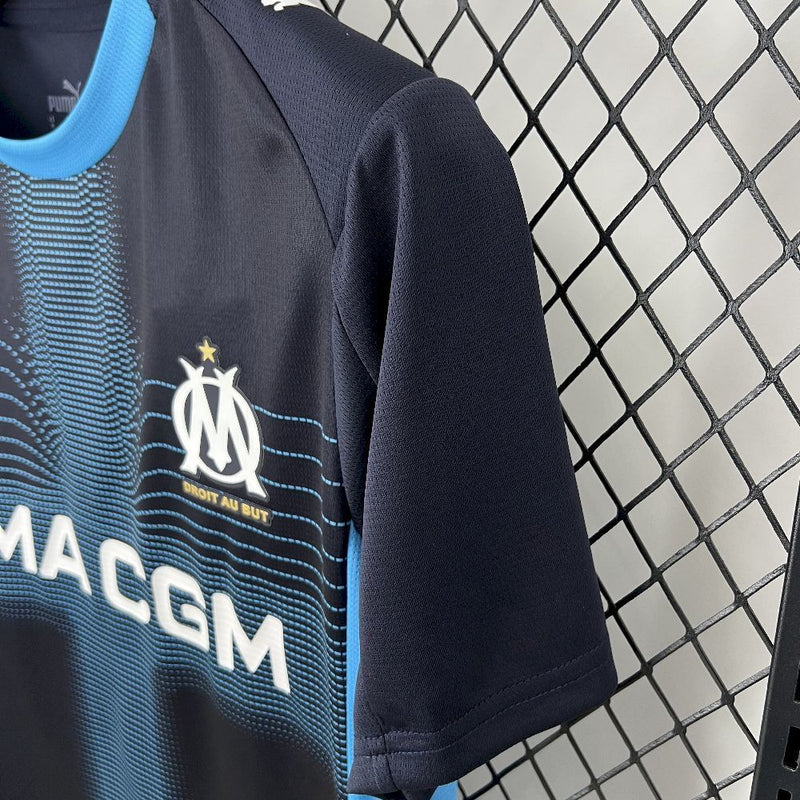 Camisa Olympique Marseille Away 2025/26 - Puma Torcedor Masculina - Azul/Branca