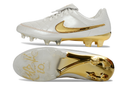 Chuteira Campo Nike Tiempo Legend - Branca/Dourada