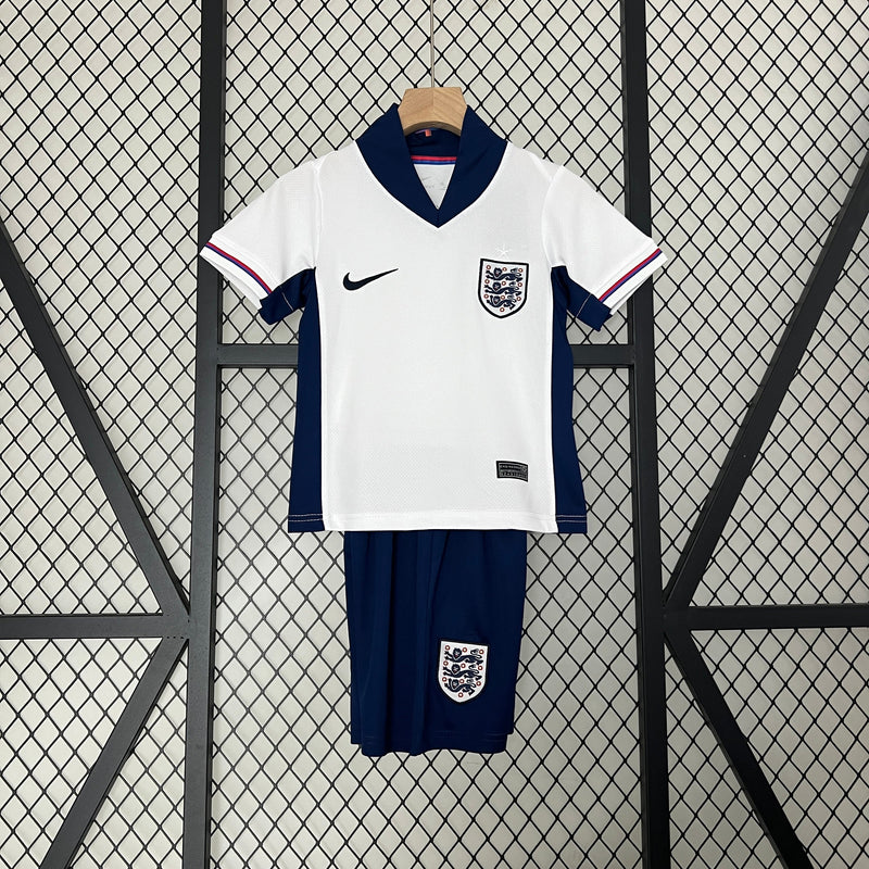 Kit Infantil Seleção Inglaterra Home 2024/25 - Nike Torcedor - Branca/Azul