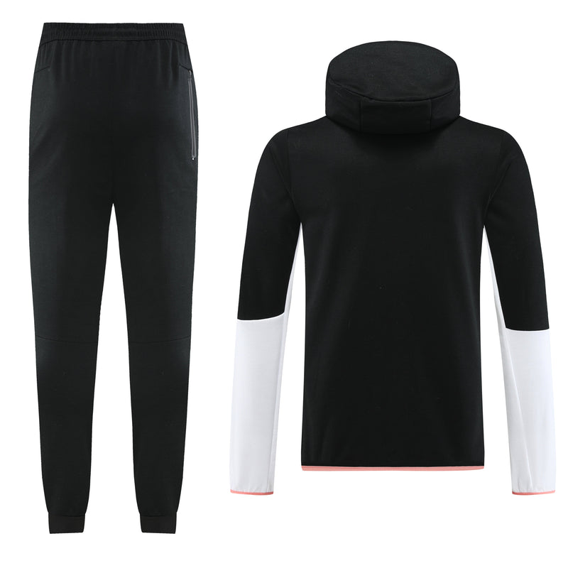 Kit Conjunto Nike Tech Fleece - Jaqueta e Calça- Branca/Preta