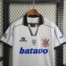 Camisa Corinthians Home 1999/00 - Topper Retrô Masculina - Branca/Preta