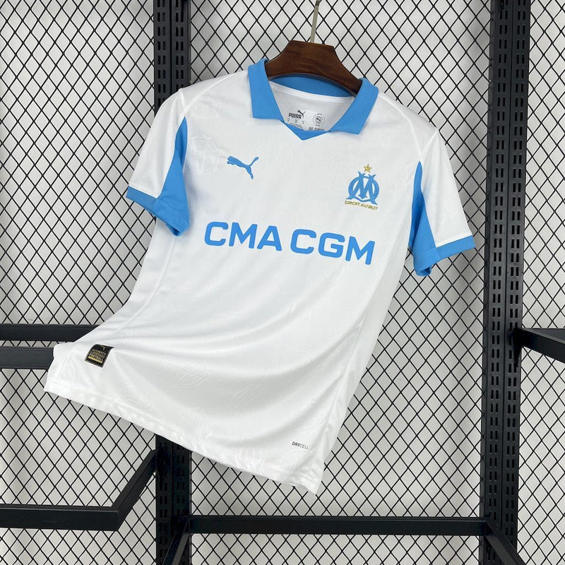 Camisa Olympique Marseille Home 2025/26 - Puma Torcedor Masculina - Branca/Azul
