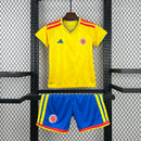 Conjunto Kit Infantil Seleção Colômbia Home 2026/27 - Adidas Torcedor - Amarela/Azul