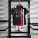 Conjunto Kit Infantil São Paulo Third 2023/24 - Adidas Torcedor - Preta/Vermelha