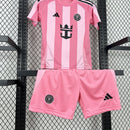 Conjunto Kit Infantil Inter Miami Home 2025/26 - Adidas Torcedor - Rosa/Preta