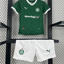 Conjunto Kit Infantil Palmeiras Home 2025/26 - Puma Torcedor - Verde/Branca