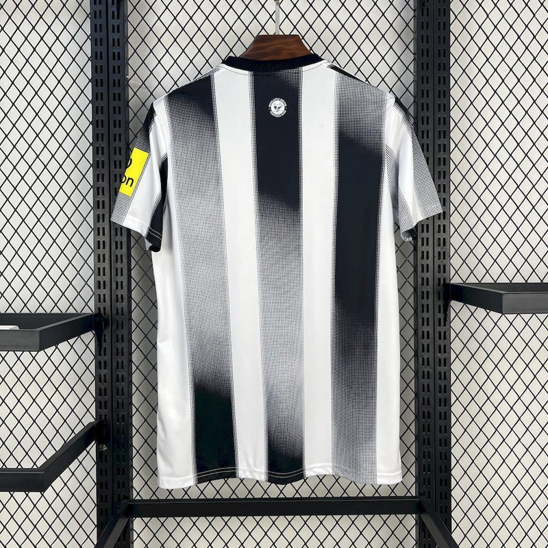 Camisa NewCastle Home 2025/26 - Adidas Torcedor Masculina - Preta/Branca