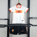 Conjunto Kit Infantil Seleção Holanda Away 2026/27 - Nike Torcedor - Branca/Laranja
