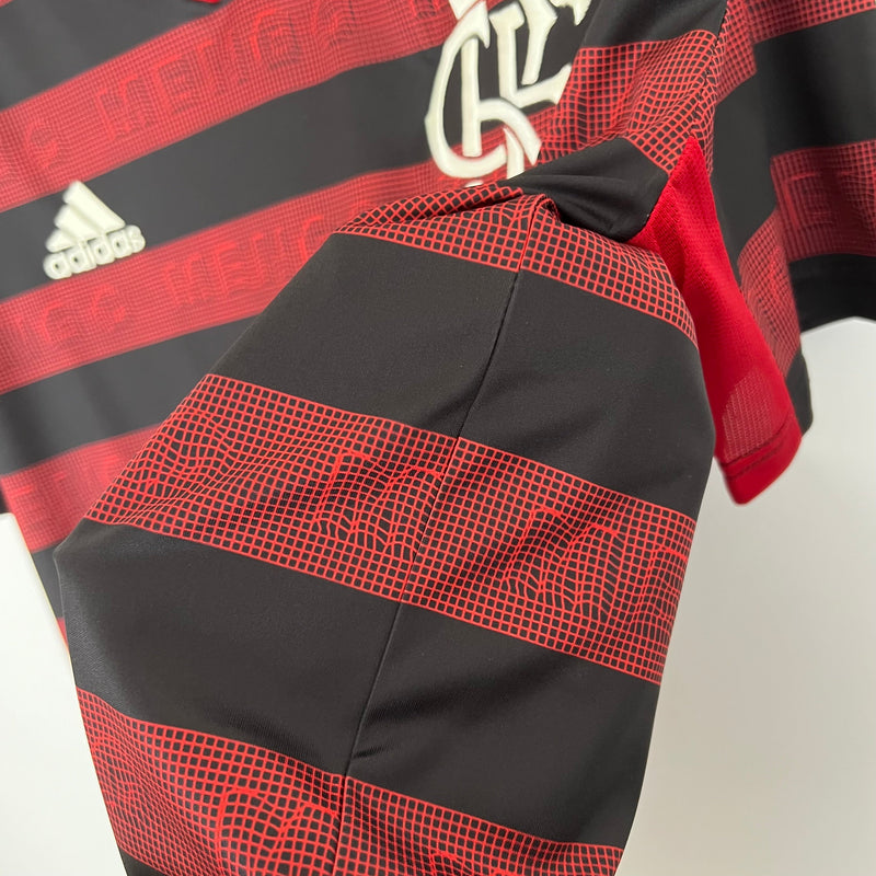 Camisa Flamengo Home 2019/20 - Adidas Retrô Masculina - Vermelha/Preta