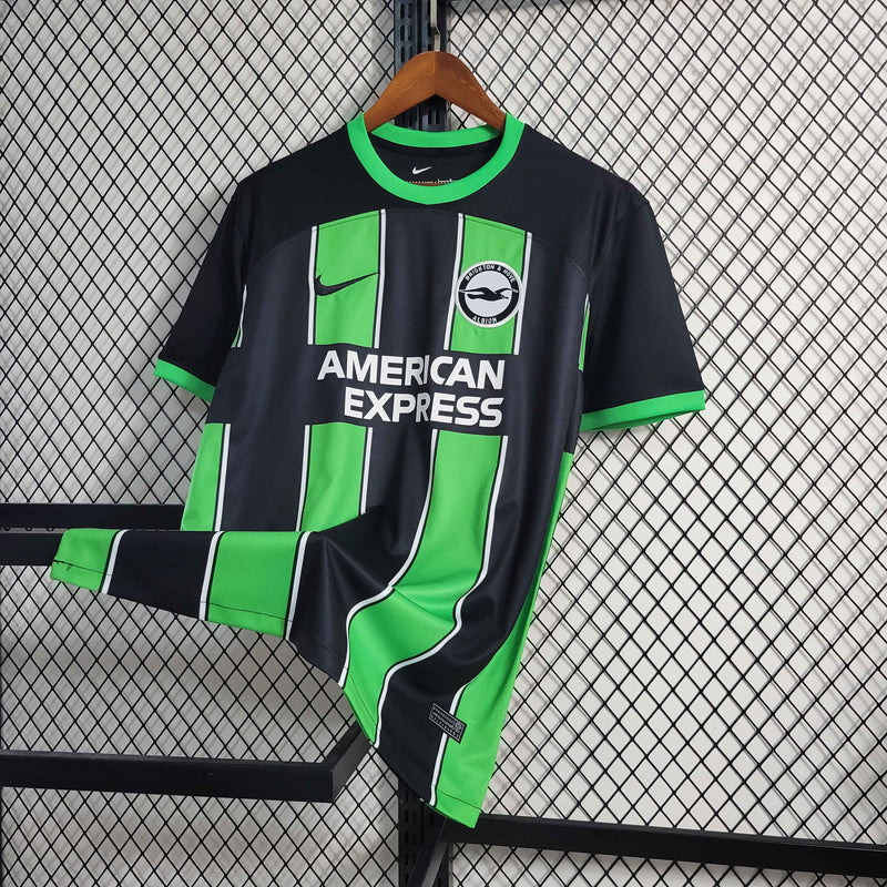 Camisa Brighton Away 2023/24 - Nike Torcedor Masculina - Preta/Verde