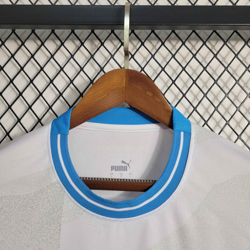 Camisa Olympique Marseille Home 2023/24 - Puma Torcedor Masculina - Branca/Azul