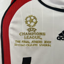 Conjunto Kit Infantil AC Milan Away 2006/07 - Adidas Retrô - Branca/Vermelha