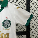 Conjunto Kit Infantil Palmeiras Away 2024/25 - Puma Torcedor - Branca/Verde