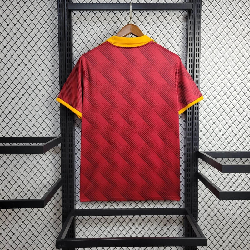 Camisa Roma 2024/25 - Adidas Torcedor Masculina - Vermelha/Amarela