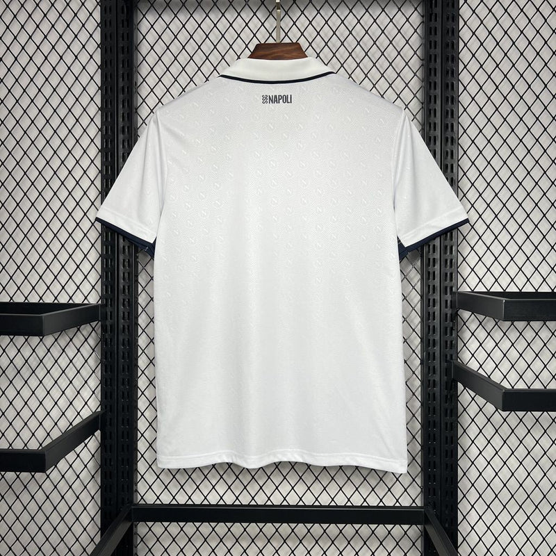 Camisa Napoli Away 2024/25 - EA7 Torcedor Masculina - Branca/Preta