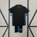 Conjunto Kit Infantil Real Madrid Away 2017/18 - Adidas Retrô - Preta/Azul